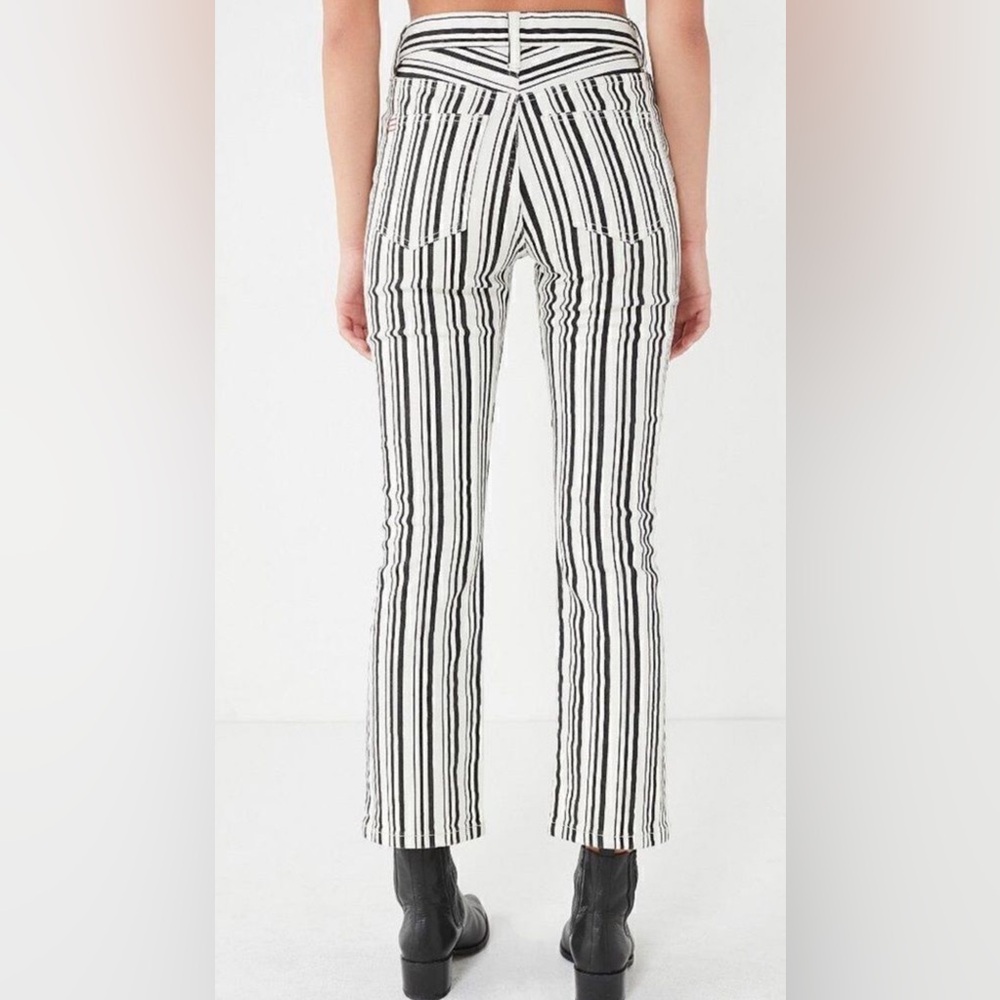 BDG Urban Outfitters Kick Flare High Rise Cropped Pants (Striped, Size 29) - Picture 2 of 9